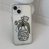 Black - LOVE VASE Phone Case
