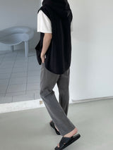 Hood long vest