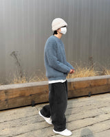 バルーンバンディングワイドジーンズ/Balloon banding wide jeans