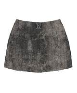 [NF] BILLOW ZIPPER MINI SKIRT (CHARCOAL)_F23ZC856