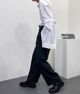 カーリング3タックスラックス/UN718 Curling Three-Tuck Slacks (3 colors)