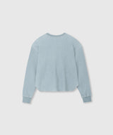 WAFFLE CUTTING LONG SLEEVE_Blue