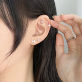リボンパールピアスセット/[5 set] Ribbon Pearl Piercing Set