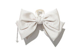リボンヘアクロークリップ / RIBBON HAIR CLAW CLIP_OATMEAL