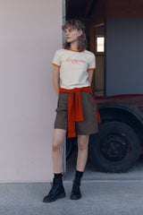 カラーコンビネーションクロップTシャツ