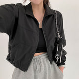 high neck windbreaker