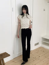 パートルプリーツエンボスハーフポーラー半袖Tシャツ/Pertle Pleated Embossed Half Polar Short Sleeve T-Shirt
