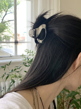 シャアシルバーメタルヘアトングピン