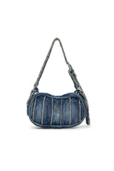 デニムカットオフショルダーバッグ / DENIM CUT-OFF SHOULDER BAG (INDIGO BLUE)