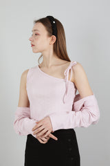 セット リボンノースリーブ&ボレロ / SET Ribbon Sleeveless Bolero Pink