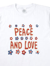 Peace and love short sleeve T-shirts white (6594388492406)