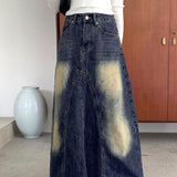 Prua Washing Denim Long Skirt