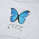バタフライクロップスウェットシャツ/0 8 butterfly crop sweat shirt - GREY