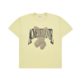 [24SS] HALFTONE DOT LAYER FUZZY RABBIT SHORT SLEEVE T-SHIRT LIGHT YELLOW