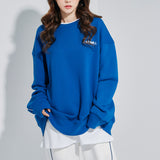 Oversize Back Line Sweat shirt Blue (6600736571510)