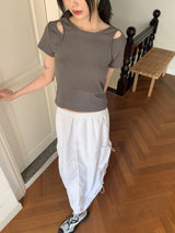 ピクトレイヤードショルダートゥーム半袖Tシャツ