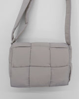 Pulson Square Grid Padding Shoulder Cross Bag