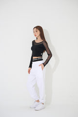 アップラインメッシュクロップTシャツ/(9234) Upline Mesh Crop Tee