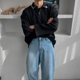 ASCLO Side Slit Denim Pants (2color) (6685980033142)