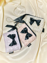 Glossy Organza Ribbon Zip-pouch (S
