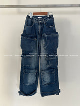 Bizzy, wide, big-cargo jeans