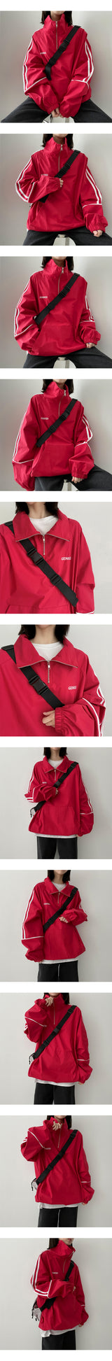 ニアーラインハーフジップアップアノラックトラックトップス / Near Line Half Zip-Up Anorak Track Top