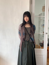 Sackle Vintage Fringe Mix Knit Cardigan