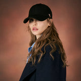 Rose gold stud over fit ball cap