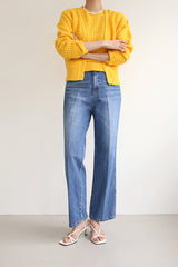 ストレートワイドデニムパンツ / TRENDY JEANS / STRAIGHT WIDE DENIM PANTS