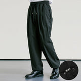 ナイロン2WAYワイドカーブフィットバンディングパンツ / NYLON 2WAY WIDE CURVE FIT BANDING PANTS BLACK