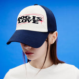 ドッグイズラブツートンボールキャップ/Dog is love two tone ball cap