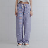 チェッカーボードバンディングパンツ/CHECKERBOARD BANDING PANTS_PINK BLUE