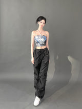 グロッシーピンタックパラシュートパンツ/[High quality] 868. Glossy pintuck para-suit pt (2color)