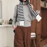 Rechel Cashmere Wool Uncut Deep U-neck Off-Shoulder Crop Long Sleeve Knit