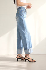 マリーンロールアップジーンズ / MARINE ROLL-UP JEANS / WIDE DENIM PANTS