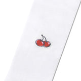 CHERRY LOGO KNEE SOCKS [WHITE]
