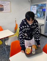 No.0481 ノルディックニットフードジップアップ