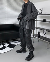 デニムオーバーサイズフィットシャツ/SI Denim Oversized Fit Shirt (2 colors)
