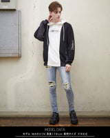 リメイク風切り替えパーカー/REMAKE-LIKE MULTI PATTERN HOODIE (4584662335606)