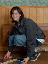 Half zip Windbreaker_Charcoal