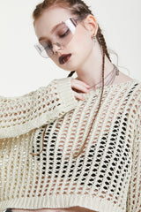 バイクロップドニット/BAY CROPPED KNIT