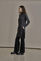 ブーツカットウールパンツ/BOOT-CUT WOOL PANTS_BLACK