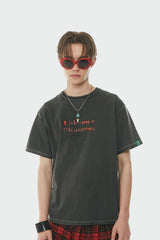 アンノウンプレジャーズTシャツ / Unknown Pleasures t-shirts (washed charcoal)