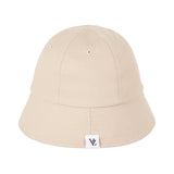 Monogram Label Round Bucket Hat Beige