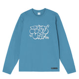 RLL1101 ストロークタグロゴロングスリーブ/RLL1101 Stroke Tagging Logo Long Sleeve - Stone Blue