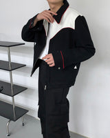 クリントウェスタンブルーベル/YM Clint Western leather Cotton Jacket (2 colors)