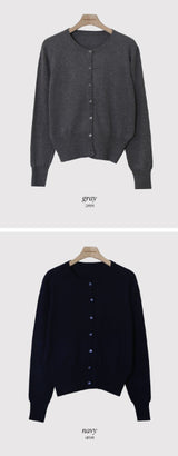 RE Cashmere Round Knit Cardigan (12color)