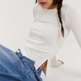 サイドスリットチューブトップ / SIDE SLIT TUBE TOP IVORY