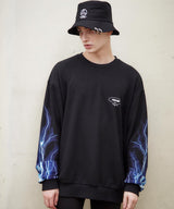 稲妻袖プリントトレーナー / LIGHTNING SLEEVE SWEATSHIRT (4580956602486)