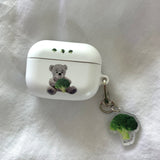 ブロッコリーAirPodsケース / broccoli bear airpods case (white)